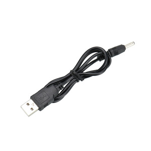Câble de chargement USB, Interface ronde DC 3.5mm pour lampes de poche et lampes frontales, 5V 1A, matériau PVC noir - Product Image 5