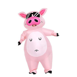 Costume de cochon gonflable pour adulte, déguisement de cochon gonflable pour Halloween, Noël, Pâques, la Saint-Patrick - Product Image 4