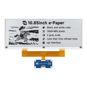 Pantalla de Papel Electrónico de 10.85 Pulgadas, Pantalla de Tinta Electrónica 1360 * 480, Interfaz SPI Blanco/Negro - Product Image 1