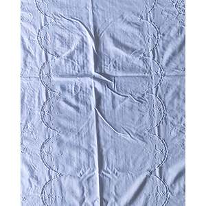 Mantel de Lino Blanco para Bodas, con Bordado a Cuadros, Inserciones de Crochet, Patrón Rectangular Cuadrado, para Hoteles y Fiestas de Boda de Marca - Product Image 4