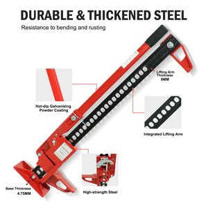 Cric de levage agricole haute performance <span class=keywords><strong>48</strong></span> pouces 7000 lb, cric hydraulique manuel à cliquet en acier pour le positionnement de voitures, camions, SUV, tracteurs et la levée de pare-chocs - Product Image 5