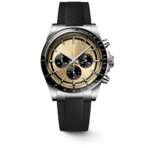 Mens <b>Automatic</b> <b>Chronograph</b> Watch Tachymeter Bezel Rubber Strap Sapphire Crystal Sport Wristwatch Longinesing - Product Image 1
