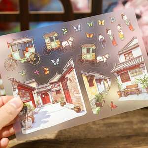 3 Adesivi per Confezione Serie Cortile con <span class=keywords><strong>Nuvole</strong></span> e Ombre, Adesivi 3D Paesaggistici, Adesivi Pop-Up Fai-da-Te per Bambini - Product Image 3