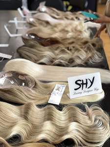 Natural Blonde European Human Hair 8*8 for Lace <b>Front</b> <b>Wig</b> 100% Virgin Hair Straight Mini <b>Wigs</b> for Women - Product Image 6