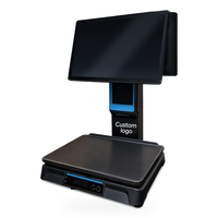 Sistem POS All-in-One dengan Layar Ganda 15,6 inci, Timbangan Terintegrasi, Printer Terpasang, Sistem Operasi Windows, Model RM-60