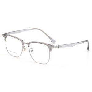 Lunettes de vue demi-cerclées rectangulaires Danyang 98307 légères pour hommes, verres en résine, style professionnel - Product Image 1