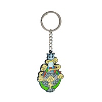 Fabricant de porte-clés personnalisés en métal à bas prix, porte-clés en émail avec un design mignon personnalisé, feuille de Monstera