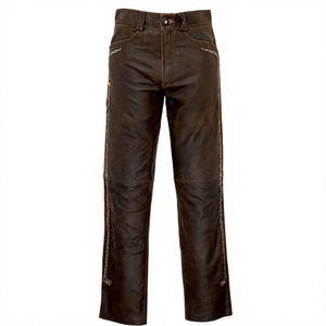 Pantalon Lederhosen pour homme en cuir de chèvre suédé bavarois, authentique style allemand Kniebund Hirschleder, décontracté, grande taille, taille haute - Product Image 1