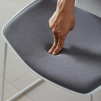 Chaise de formation et de réunion empilable moderne sans accoudoirs, en plastique, avec structure métallique, pour salle d'attente et bureau
