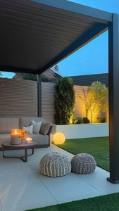 RKOVE RK-E1 Modern Aluminum Pergola Black Powder Coated <b>Square</b> <b>Frame</b> Weather Resistant Backyard Outdoor Structure - Product Image 4