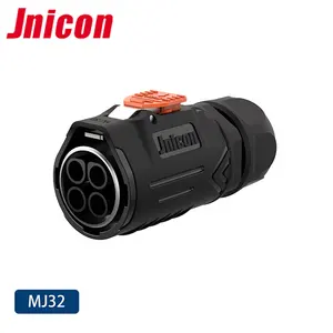 Jnicon MJ32 connecteur étanche IP67 4 broches circulaire LED câble d'alimentation prise prise électrique connecteur poussoir