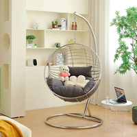 Balançoire de balcon, maison, salon, chambre à coucher, chaise pivotante suspendue en métal, meubles en aluminium
