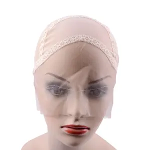 أغطية شعر مستعار قابلة للتعديل برباط أمامي شفاف، مقاسات S/<span class=keywords><strong>M</strong></span>/L للاستخدام التجاري، حزام قابل للتعديل لنسج الشعر المستعار ووصلات الشعر - Product Image 5