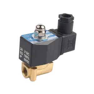 Venta al por mayor cuerpo de latón 2w025-08 válvula electromagnética AC 110 voltios válvula solenoide impermeable 12V