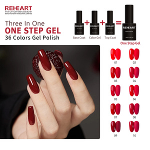 Esmalte de Uñas en Gel REHEART Bottles One Step, Fórmula de Goma Libre de TPO y HEMA, en Caja, Gel Suave Coreano, Incluye Removedor, Empaque Personalizado - Product Image 1