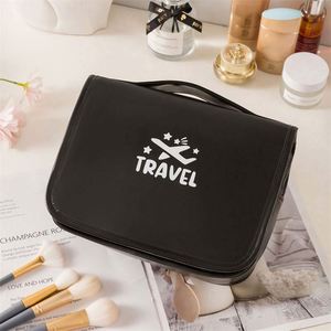 Large Capacity Waterproof PU Makeup <b>Storage</b> Bag Travel Foldable Hanging Cosmetic Organizer <b>Toiletry</b> Bag - Product Image 6