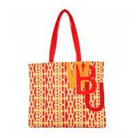 Sac de shopping en toile de polyester résistant à l'eau, impression personnalisée du logo, léger, réutilisable, pour la plage, les courses
