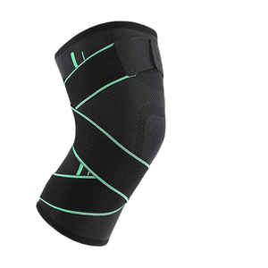 Genouillère de sport respirante en nylon élastique réglable et personnalisable avec protection complète pour le basketball et les sports multiples - Product Image 1