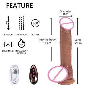 Fernbedienung Schub <span class=keywords><strong>dildo</strong></span> <span class=keywords><strong>Vibrator</strong></span> Großhandel Sexspielzeug Körper sicher Vibrierende Rotation Realistischer <span class=keywords><strong>Dildo</strong></span> Für Frauen - Product Image 5
