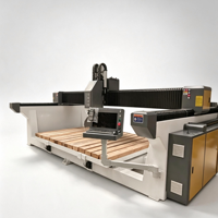 Scie à pont automatique 5 axes pour la découpe de pierre, machine à découper le granit, le marbre, le quartz, longueur de coupe maximale 3200 mm