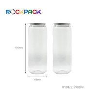 Canettes de bière gazeuse jetables de 500ml de différentes tailles avec couvercles canettes de bouteille de jus de thé au lait en plastique de qualité