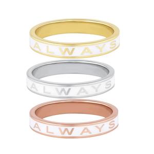 Vente chaude Toujours bande Bague Promesse Anniversaire Bande Anneau Déclaration Bande Anneau Tendance Vente Chaude Produit Toujours - Product Image 2