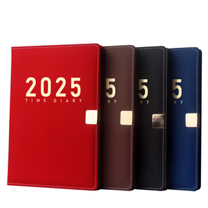 2025 2026 Tiếng Anh Tây Ban Nha chương trình nghị sự PU da máy tính xách tay lịch lịch A5 hàng tuần hàng ngày kế hoạch biểu tượng tùy chỉnh bán buôn Nhật Ký - Product Image 1