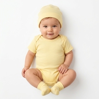Ensembles de vêtements pour bébé à manches courtes 100% coton, barboteuse bébé, body bébé, barboteuse tricotée pour nourrisson, vente en gros 3M-24M