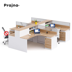 Nhân viên văn phòng Màn hình phân vùng văn phòng đồ nội thất kết hợp của 2/4/6 người máy tính bằng gỗ bàn kết hợp bàn và ghế - Product Image 6