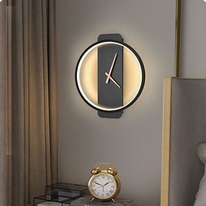 모던 맞춤형 시계 거실 배경 아크릴 벽 램프 골드 침실 침대 옆 <span class=keywords><strong>LED</strong></span> 벽 조명 - Product Image 3