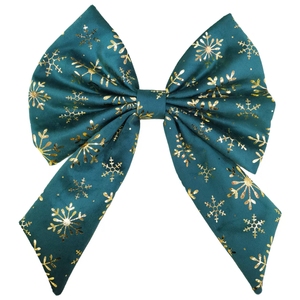 Lazo Decorativo Navideño Personalizado de Terciopelo con Estampado Dorado para Árbol de Navidad - Product Image 3
