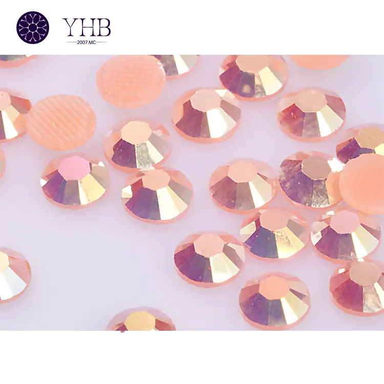 YHB China Top Crafting Crystal Hotfix Rhinestones Bright Color   Shining Flatback Rhinestones For Nails Clothes Decoration