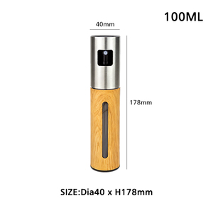 Spruzzino <span class=keywords><strong>Olio</strong></span> in Acciaio Inox SS304 da 100ml con Effetto Legno, Non Aerosol, a Nebbia Fine, <span class=keywords><strong>per</strong></span> <span class=keywords><strong>Friggitrice</strong></span> <span class=keywords><strong>ad</strong></span> <span class=keywords><strong>Aria</strong></span>, Cottura, Grigliate e Aceto - Product Image 3