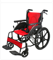 Kursi Roda Lipat Manual Aluminium dengan Ransel Desain Portabel Disetujui Maskapai Penerbangan untuk Lansia dan Penyandang Disabilitas Kapasitas 150KG