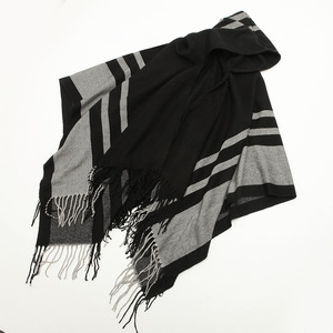 Bas prix de gros automne hiver nouvelle Cape châle chapeau <span class=keywords><strong>écharpe</strong></span> hommes femmes <span class=keywords><strong>cachemire</strong></span> tricoté gland châles traditionnels - Product Image 4