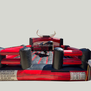 GMY Inflatables Rouge Noir Jeux gonflables de carnaval Jeux gonflables d'extérieur <span class=keywords><strong>Bull</strong></span> Ride Mechanical Rodeo - Product Image 2