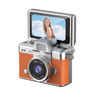 Mini caméra rotative en gros avec design collier, caméra 2-en-1 avec flash intégré, accessoire de mode, options multicolores