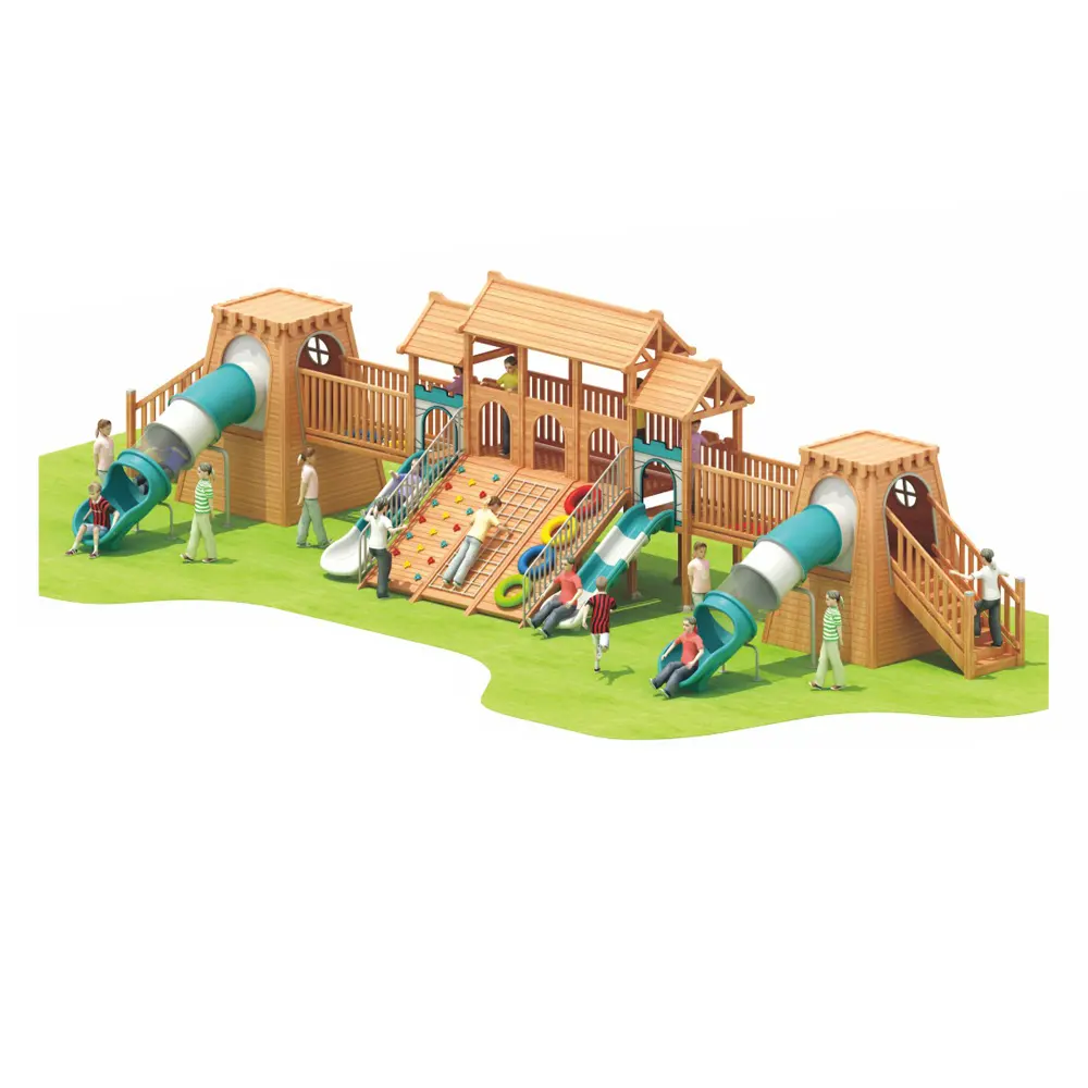 子供用屋外プレイスライド木製スライド屋外遊び場子供用屋外おもちゃ