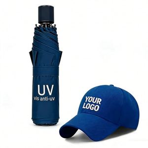 Custom Manual 3 <b>Fold</b> Modern Travel Pongee Umbrella Large Size Black Coating Sun Protection - Product Image 6