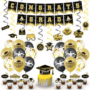 Set a spirale in stile moderno per la stagione della laurea di vendita calda cappello di dottorato palloncino e torta alzabandiera forniture per decorazioni per feste - Product Image 1