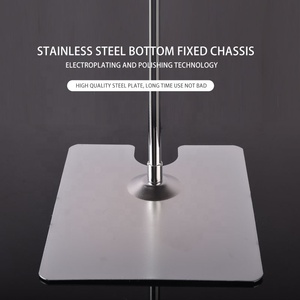 Factory Wholesale <strong>Adjustable</strong> T Shape Ad Stand 210cm Stainless Steel Poster <strong>Display</strong> Rack for Supermarket Shop and Trade Show - Product Image 4