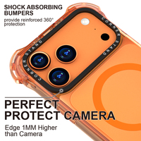 Coque de téléphone magnétique antichoc avec porte-cartes et cadre d'appareil photo en TPU+PC personnalisable avec logo pour MacBook Air 17/16/15