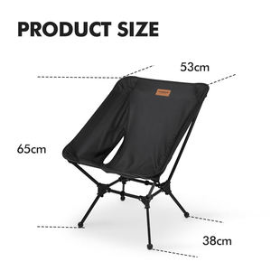 Chaise de jardin pliante légère Space Moon pour l'extérieur, camping, confortable, structure métallique, tissu Oxford, mobilier moderne et simple - Product Image 5