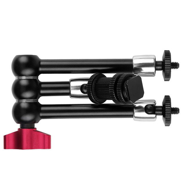 3 Arms Articulating Magic Arm for DSLR Camera, LED Video Light, Field Monitor and Flash Light, Microphones, LED & LCD Monitor
