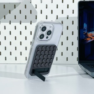 Support de téléphone à ventouse en silicone TPU, support de téléphone pour miroir de douche, pliable, adhésif, accessoire pour smartphones pour selfies et vidéos - Product Image 4