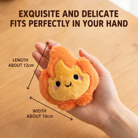 Porte-clés en peluche Flamme Créative et Guérisseuse, Adorable Jouet en Peluche en Forme de Flamme, Breloque Souple en Cristal pour Sac à Dos et Accessoires de Voiture