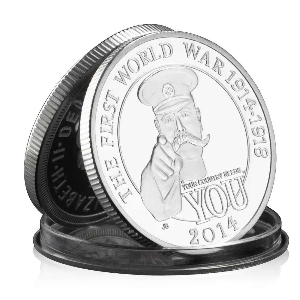 ครบรอบ 100 ปีของการสงครามโลกครั้งที่ 1 (1914-1918) คอลเลกชันเหรียญที่ระลึกชุบเงินสะสม อย่าลืมเหรียญที่ระลึก