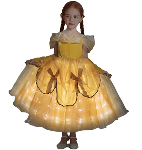 Disfraz de Princesa para Niñas con Luces LED Amarillas para Halloween, Cosplay, GPHC-010, Inspirado en Películas y Televisión - Product Image 1