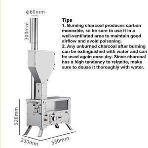 Poêle à granulés portable avec four pour tente chaude, poêle de camping en <span class=keywords><strong>bois</strong></span> pour fourgon, cabine, survie hivernale, cuisson - Product Image 3