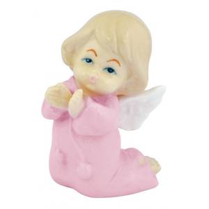 Esculturas de ANGELET de CERÁMICA color ROSA, altura 65mm - Product Image 1